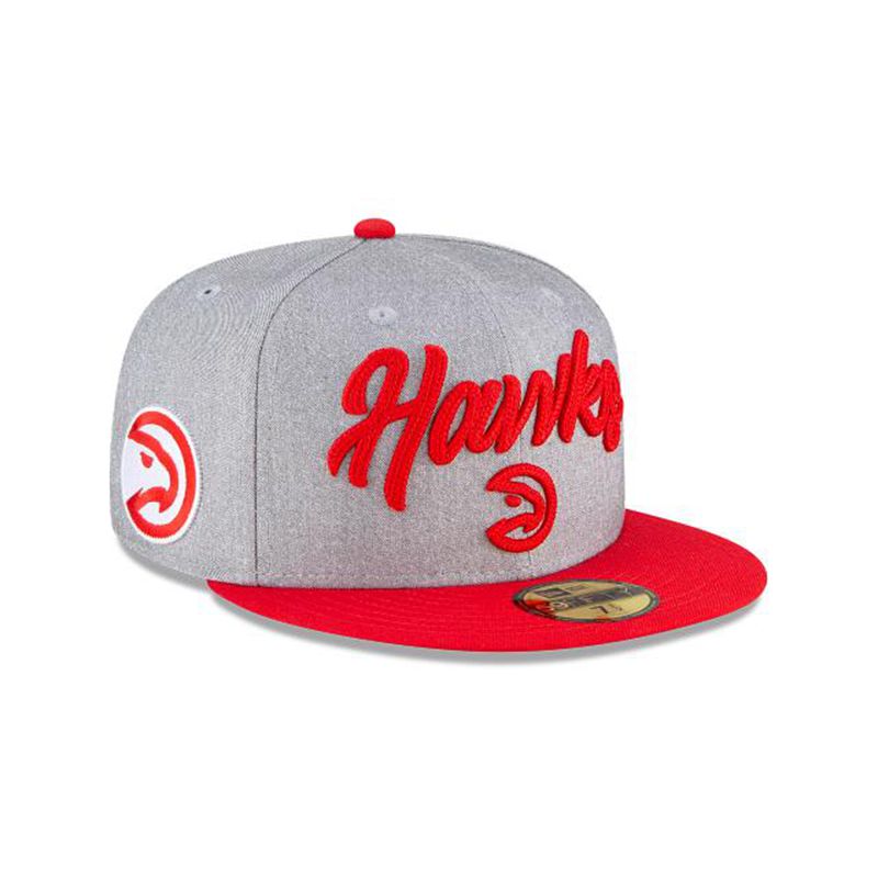 NBA Atlanta Hawks Draft 59Fifty Fitted (YMY8145) - Grey New Era Caps